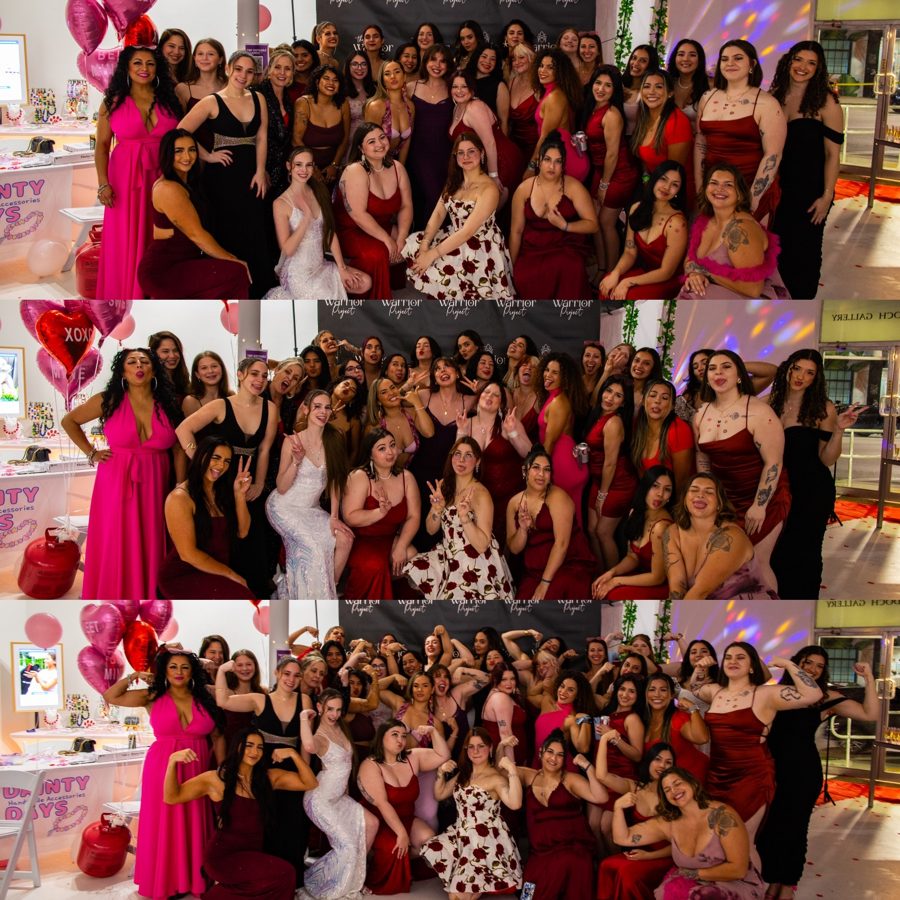 Collage of members dressed up at the formal gala